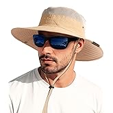 Sun Hats for Men Women Breathable Wide Brim Fishing Hat Hiking Summer UV Protection Bucket Hats UPF 80+
