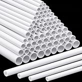 Outus 80 Pcs ABS Round Plastic Tube,White Bars Rod Hollow Tubing,3/4/5/6mm | Toughness &amp; Strength,Bent at Any Angle,Free-cutting,for DIY Crafts Sand Table Architectural Model Making,Temp Range -40&ndash;118&deg;c