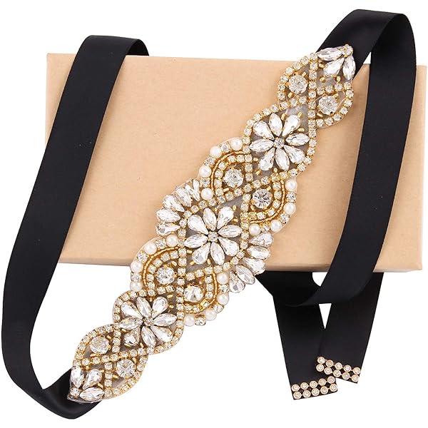 Lauthen.S Rhinestone Sash Belt for Wedding Bride/Baby Shower  display picture 2