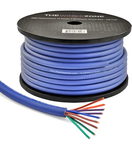 Amazon.com: NAC Wire and Cables 200 Ft 22 AWG 4-Conductor Stranded