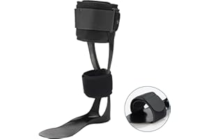 Jewlri AFO Drop Foot Brace, Drop Foot Stabilizer, AFO Support for Walking, Lightweight, Trimmable, Polyethylene, fits Most Shoes Easily (Left, Medium)