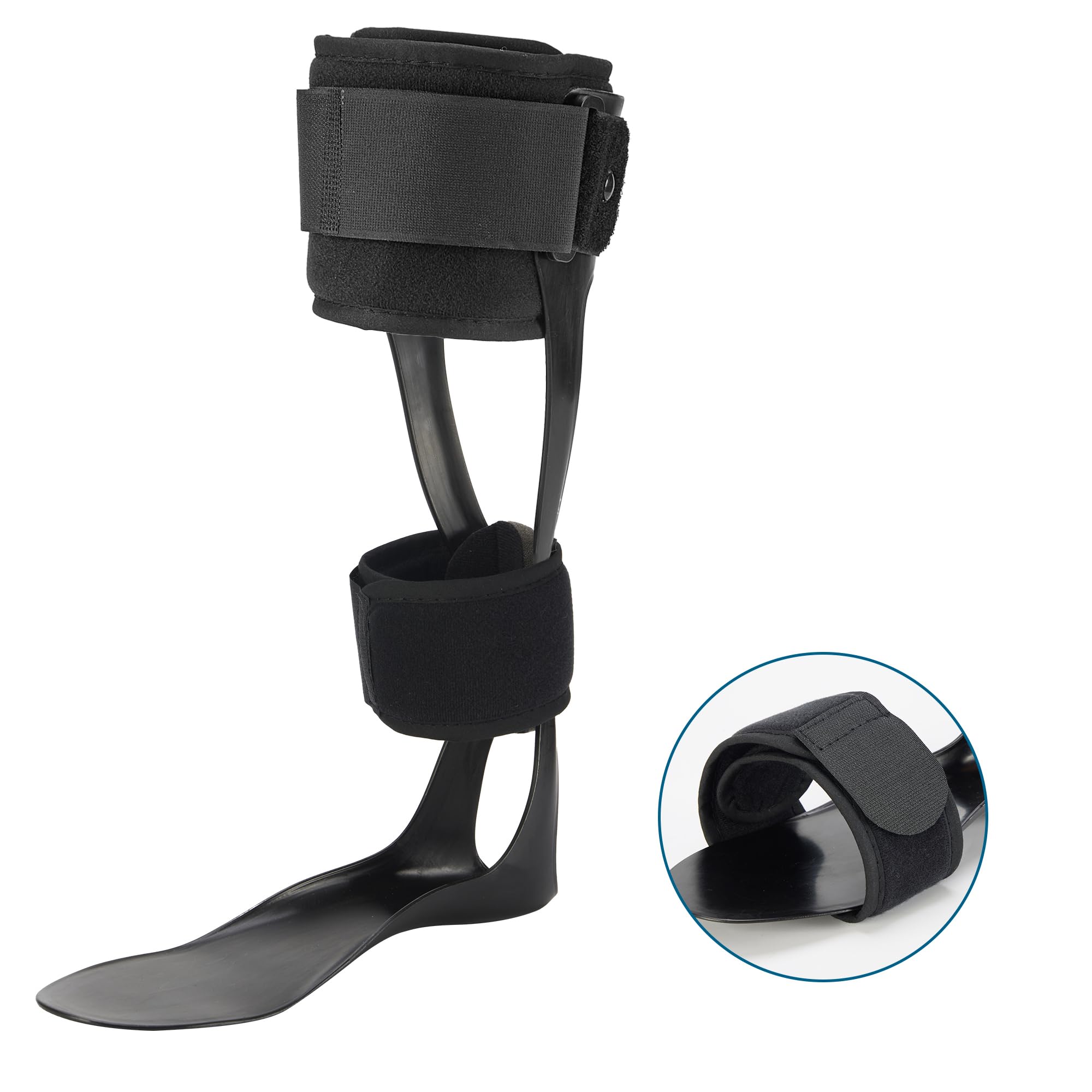 Photo 1 of Jewlri AFO Drop Foot Brace, Drop Foot Stabilizer, AFO Support for Walking, Lightweight, Trimmable, Polyethylene, fits Most Shoes Easily (Left, Medium)