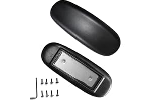 MySit Office Chair Armrest Replacement Arm Pads Univeral 4" Mounting Hole (Set of 2) Black