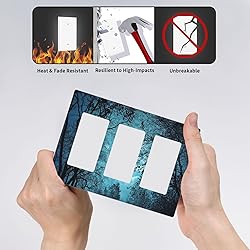 Spshian Light Switch Cover Teal Full Moon Forest 3