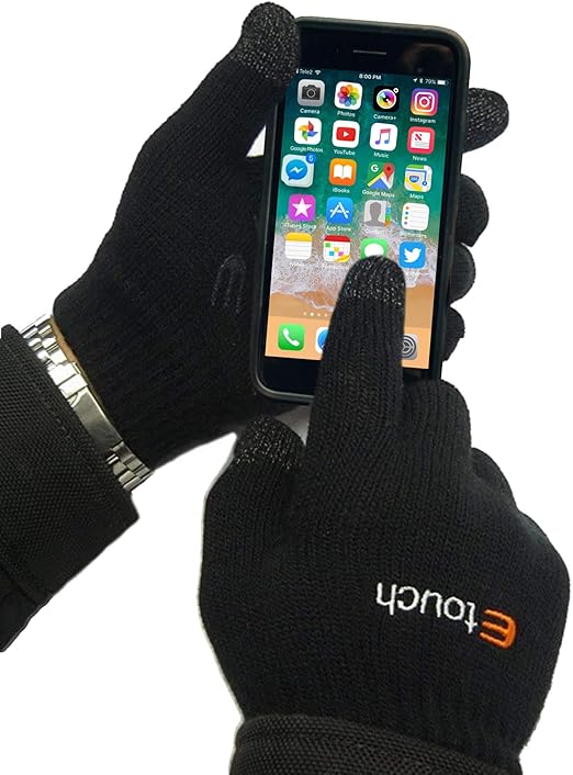Etouch Touchscreen Gloves, for iPhone, iPad, Blackberry, Samsung, HTC