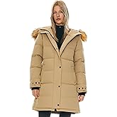 Orolay Women's Thickened Down Coat Long Puffer Jacket with Adjustable Hood Quilted Warm Winter Parka