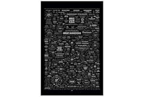 2026 The Great Awakening Map Poster Canvas Print Black Detailed Cosmic & Spiritual Design for Home Décor Unframe-style16x24in