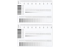 SEWCHICS 2Pcs Crack Width Gauge Ruler Plastic Crack Measurement Tool for Precision Defect Detection and