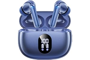 ZZU Wireless Earbuds, 2025 Ear Buds with Big Bass Stereo Sound, Lightweight Bluetooth Earbuds with 48 Hours Playtime, in-Ear Fit Earphones, IPX7, Hands-Free Calls with AI for iPhone, Android, Pad