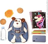 Naturally KIDS Toddler Backpack with Stuffed Animal Dog Plush Toy for Girls Boys view 3