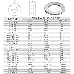 uxcell AXK3047 Thrust Needle Roller Bearings with