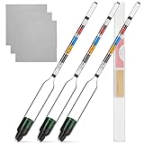 3 Packs Triple Scale Hydrometer with Cleaning Cloth