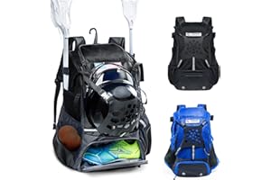 VIGEGARI VIGEGAR Lacrosse Bag with Stick & Helmet Holders, Separate Shoe Space (US Mens 13), Pockets for Lacrosse Gear & Accessories