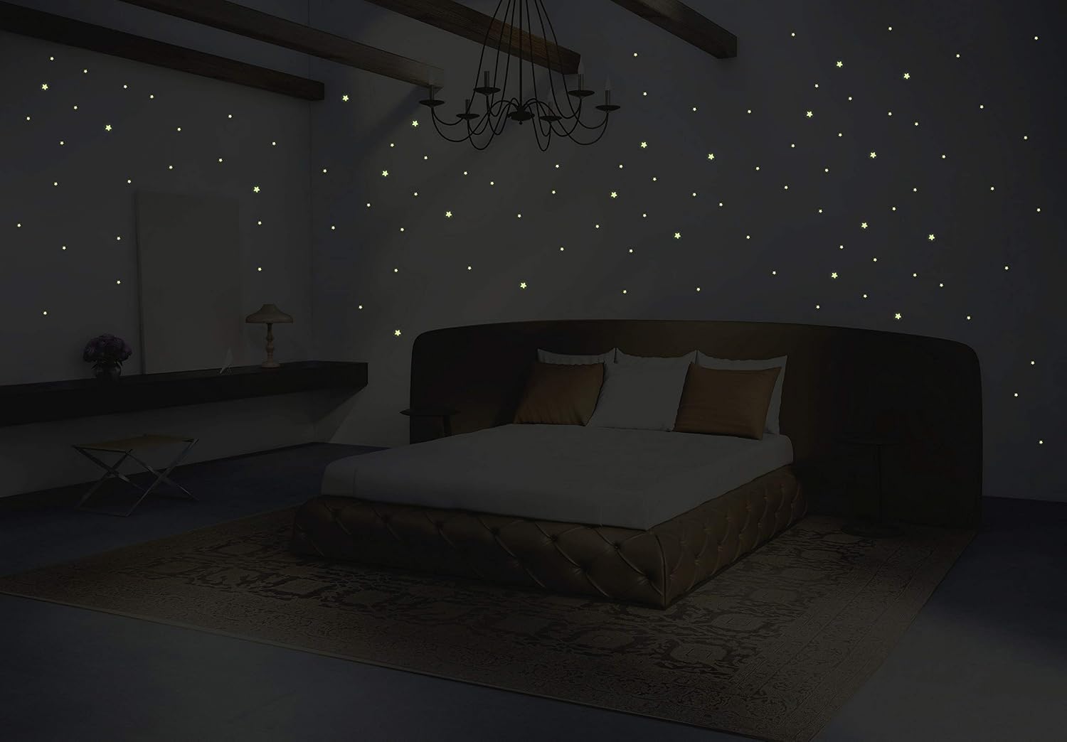 Glow in The Dark Milky Way Stickers - 240 Mini Stars and Planets, Phosphorescent, 23x16 cm - Image 3