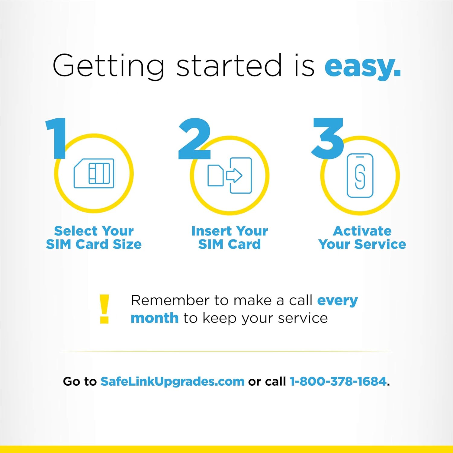 SafeLink Keep Your Own Phone SIM Kit - T-Mobile Compatible - Existing Service Required