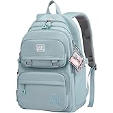 Armbq Girls Backpack Large-Capacity Middle Elementary School Casual Bookbag Kids Outdoor Travel bag Solid Color Daypack for Teens