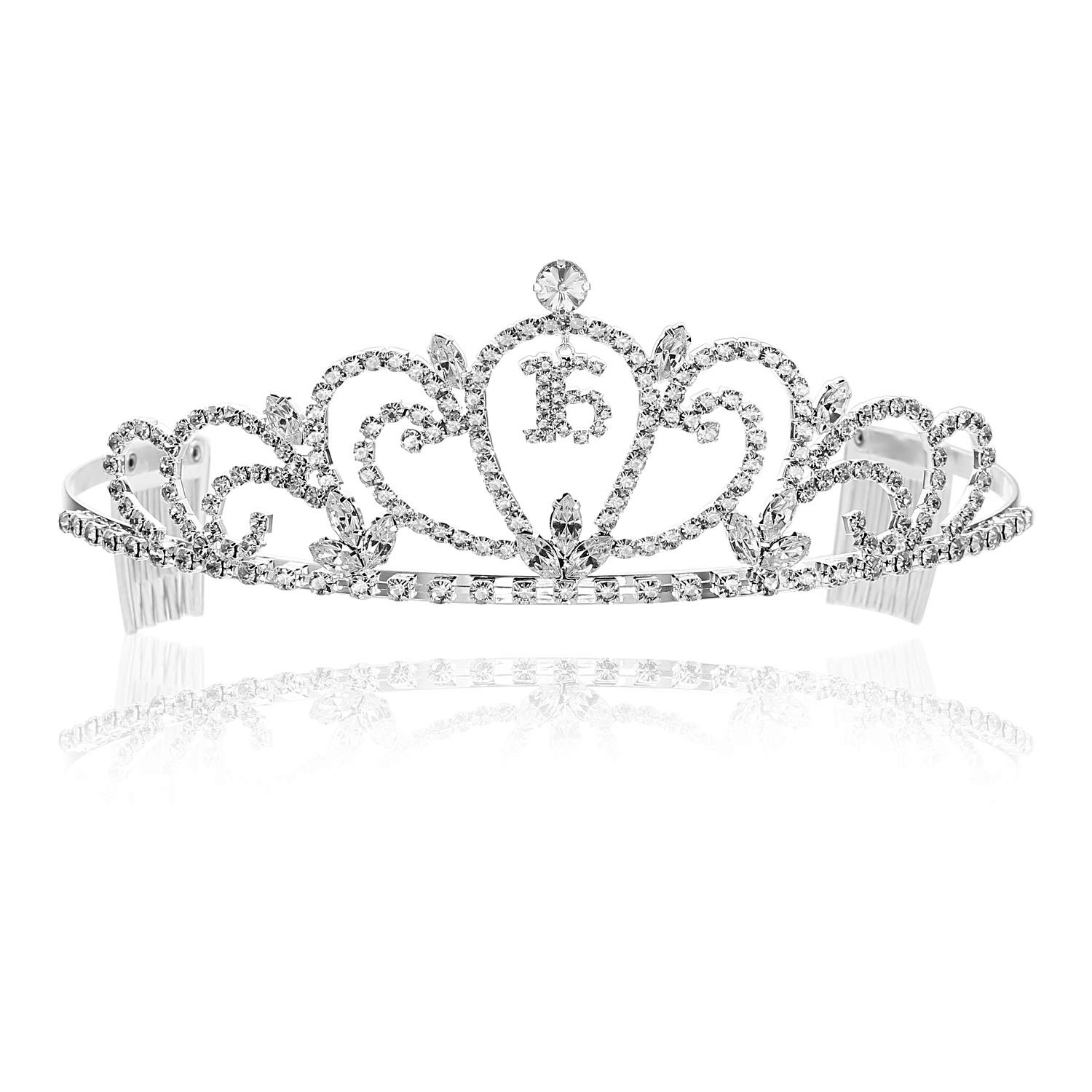 SAMKY Crystal Birthday Tiara Crown 