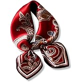 PoeticEHome 100% Pure Mulberry Silk Square Scarf 27"x27" Women Neckerchief Headscarf Gift Packed