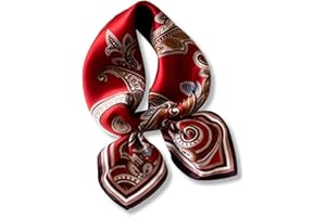 PoeticEHome 100% Pure Mulberry Silk Square Scarf 27"x27" Women Neckerchief Headscarf Gift Packed