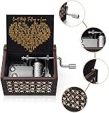 CAMKONG Can't Help Falling in Love Music Box Wooden Hand Crank Gift view 3