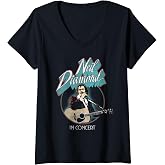 Womens Official Neil Diamond in Concert V-Neck T-Shirt