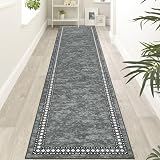 Homcomodar Hallway Runner 65x300cm Non Slip 6mm Low Profile Carpet Rug