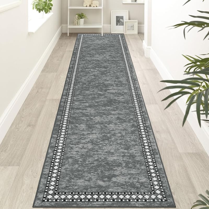 Homcomodar Hallway Runner 65x300cm Non Slip 6mm Low Profile Carpet Rug