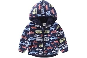 Toddler Girl Fleece Jacket for 1-6 Years Old Lightweight Fleece Zip-Up Sweater with Hood, Warm Coat For Fall Winter Spring
