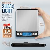 PORTENTUM Digital Kitchen Scale 500g/0.01g Stainless Steel view 4