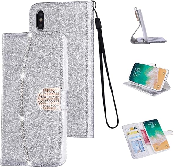 huawei p30 lite wallet case huawei p30 lite bling case detachable magnetic flip cover with id credit card holders and cash pocket wrist strap