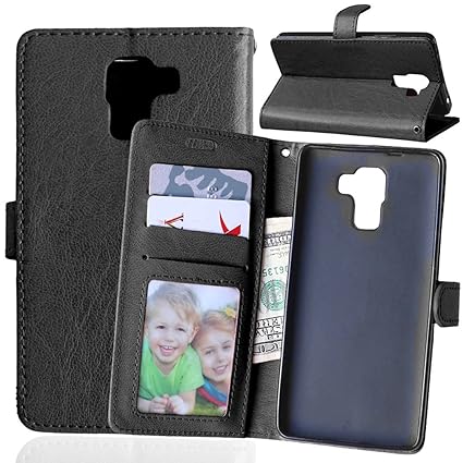 Nancen Compatible with Handyhülle Huawei Honor 7 (5,2 Zoll) Lederhülle Style Acht Farbe Weich PU Flip Case Ledertasche/Schutz