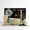 DWEHIXBUY Japanese Matcha Ceremony Accessory, Matcha Whisk, Traditional Scoop (Chashaku), Tea Spoon, Whisk Holder, 1 tea bowl, 1 tea siev, The Perfect Set to Prepare a Traditional Cup of Matcha.