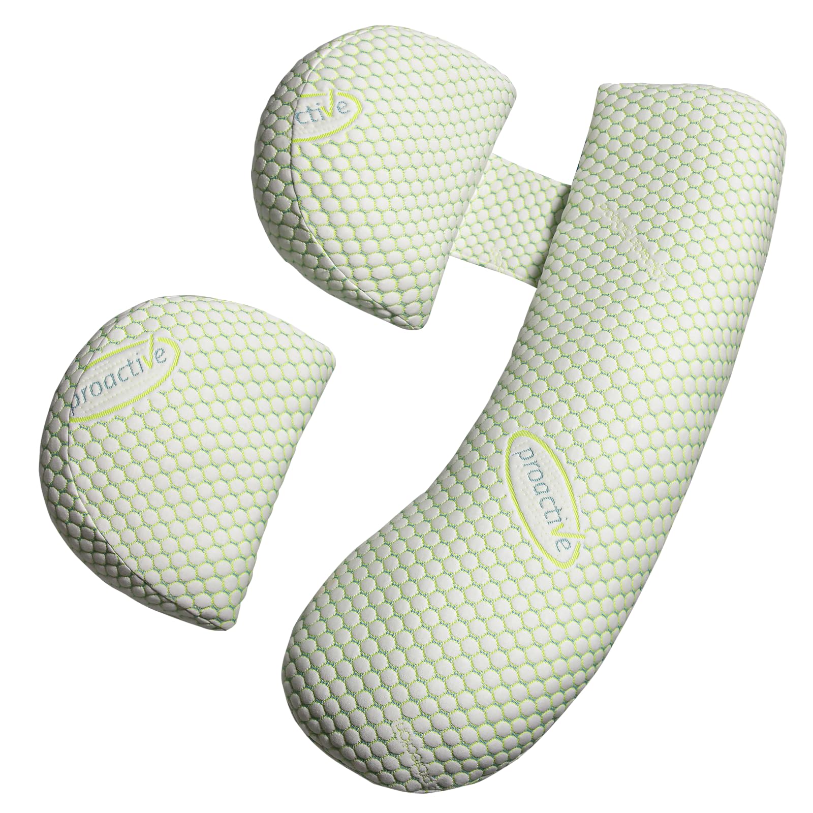 GKXLH Pregnancy Pillow - Pregnancy Pillows for Sleeping Support for Back, Hips, Legs, Soft Maternity Pillow for Pregnant Women Detachable and Adjustable Double Wedge with Cover (Green, Large)
