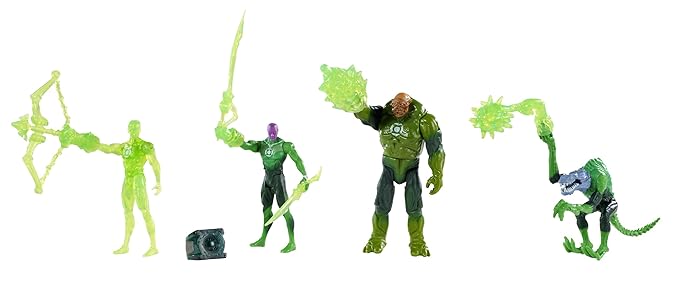 Green Lantern - V9148 - The Power of Will - EXCLUSIVE 4-Pack - Abin Sur, Isamot Kol, Hal Jorden und Kilowog - 10 cm Action Fi