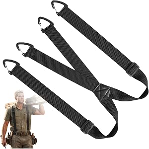 Lanjiesh X Back Hidden Suspenders, 1.5 Inches Adjustable Elastic Under Clothing Heavy Duty Work Suspenders for Men Women