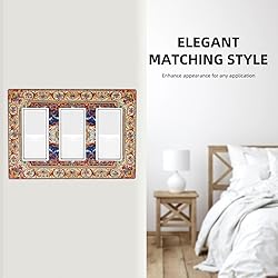Spshian Vintage Bohemian Blue Red Floral Retro 3