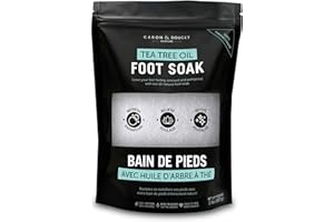 CARON & DOUCET Tea Tree Oil Foot Soak with Epsom Salt and Dead Sea Salt - Natural - Soothes Sore & Tired Feet, Helps Reduce Foot Odor Scent, Softens Calluses - 2lb