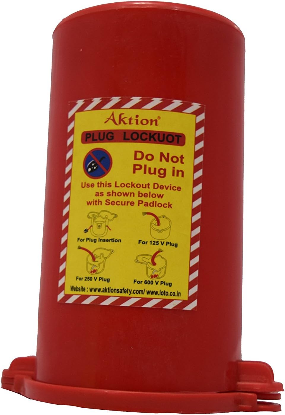 Aktion Safety Plastic Universal Multi Device Lockout Ak-Uel-91A, 3.4 X 6", Pack Of 1, Red