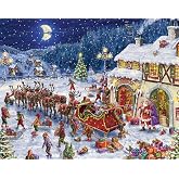 Santa's Sleigh Advent Calendar (Countdown to Christmas) with Holiday Pictures by Vermont Christmas Company