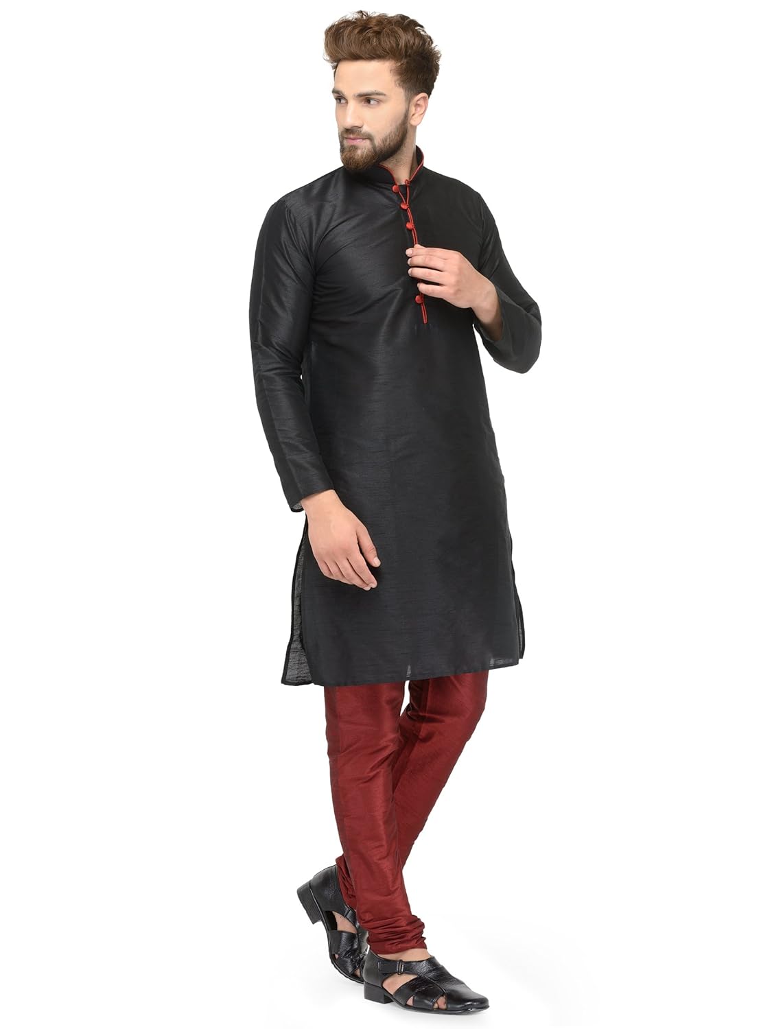 ben martin men's silk blend kurta pyjama (bmw-dkp-800a)