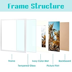 Frametory, 16x20 Picture Frame with Mat for 11x14