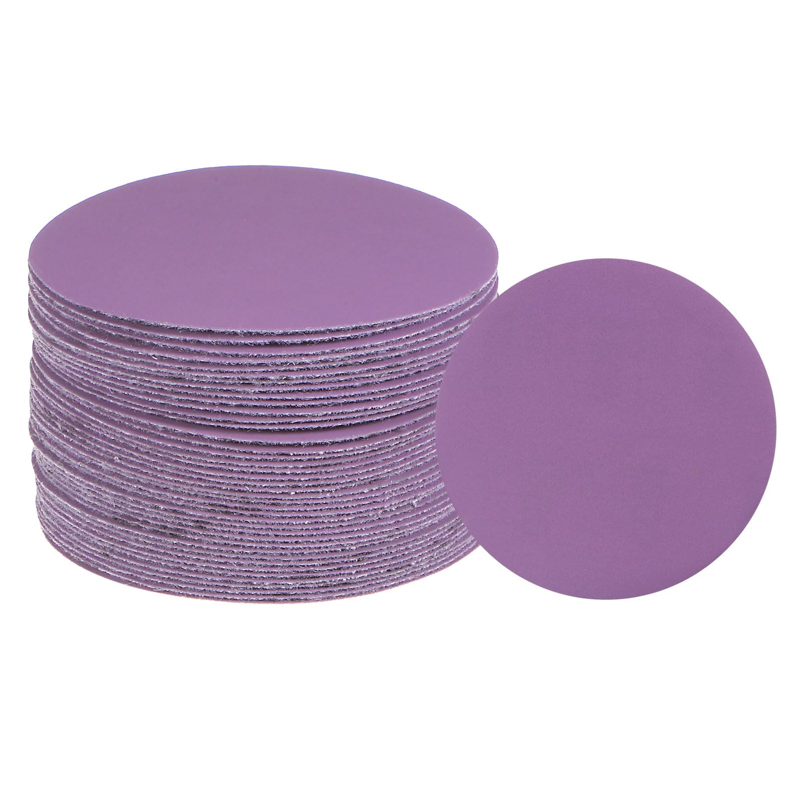 uxcell 40pcs 1200 Grit Purple Sanding Discs 3 Inch Hook and Loop Aluminum Oxide Orbital Sanding Pads Paper Wet Dry Polish for Metal Woodworking Drywall