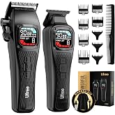 Ufree Hair Clippers for Men, 9000 RPM Brushless Motor, DLC Blades, 5 Speeds | Professional Cordless Clipper and Trimmer Set, Up to 3h, Zero Gap Cuts, Shockproof Metal Body, Home and Barber Use