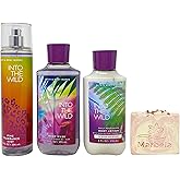 Bath & Body Works Into The Wild Trio Gift Set - Fragrance Mist, Body Wash and Body Lotion - with a Himalayan Salts Springs Bar Soap - Full Size
