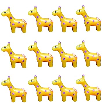 Aapno Rajasthan Yellow Toy Deer Decorative Showpiece for Your Garden Set of 12