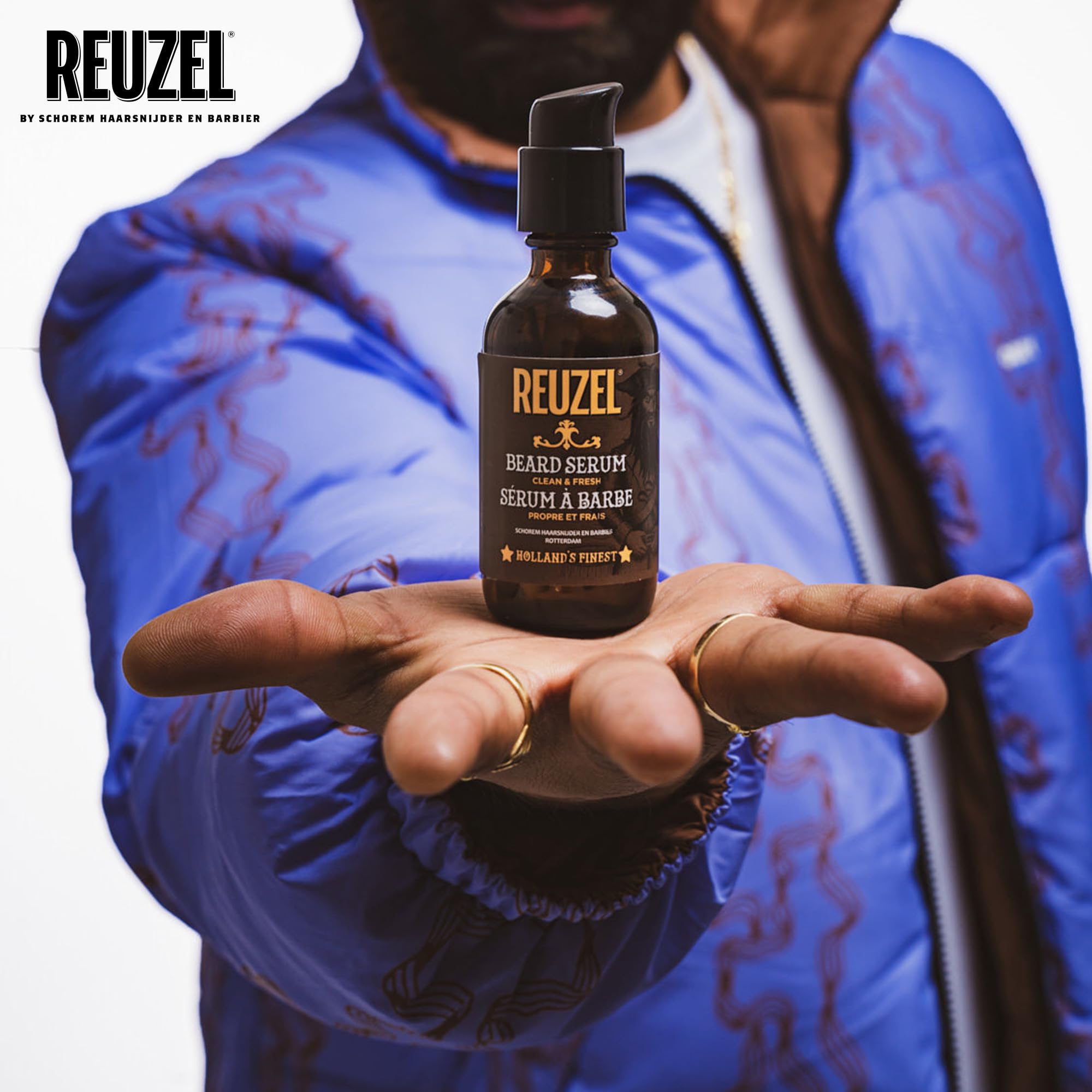 REUZEL Clean & Fresh Beard Serum, Hydrating, Non-Comedogenic, Natural, Non-Greasy Finish, For All Skin Types,