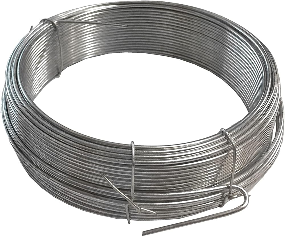 Merriway Galvanised Garden Wire 2.0mm x 20m 65ft 12 Gauge Grey