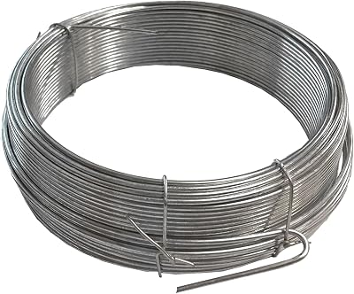 Merriway Galvanised Garden Wire 2.0mm x 20m 65ft 12 Gauge Grey