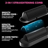 PARWIN PRO BEAUTY Ionic Hair Straightener Brush 4 Heat Settings LED Keratin view 2