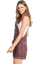 Revolt Women's Juniors Classic Twill Short Overalls